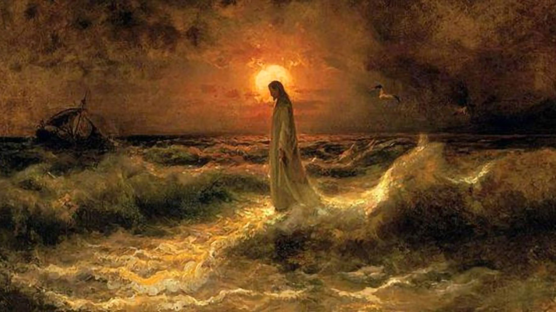 Jesús camina sobre las aguas